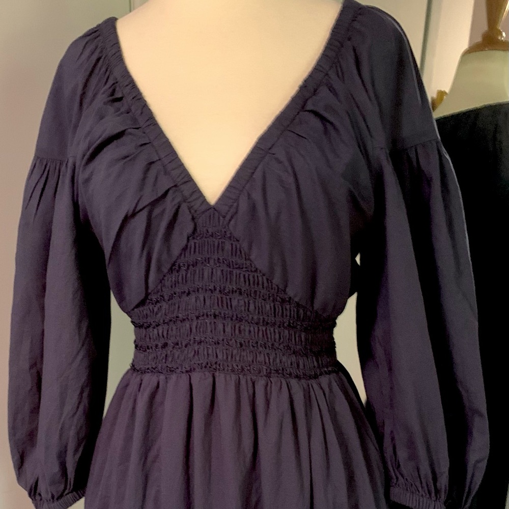 Patrons for Peace navy maxi cotton dress